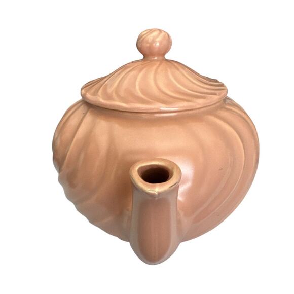 Vintage Franciscan Coronado Swirl Coral Teapot Chip Spout - Picture 6 of 10